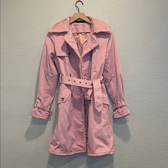 Express Light Pink Women's Trench Coat Size Small - Picture 1 of 7